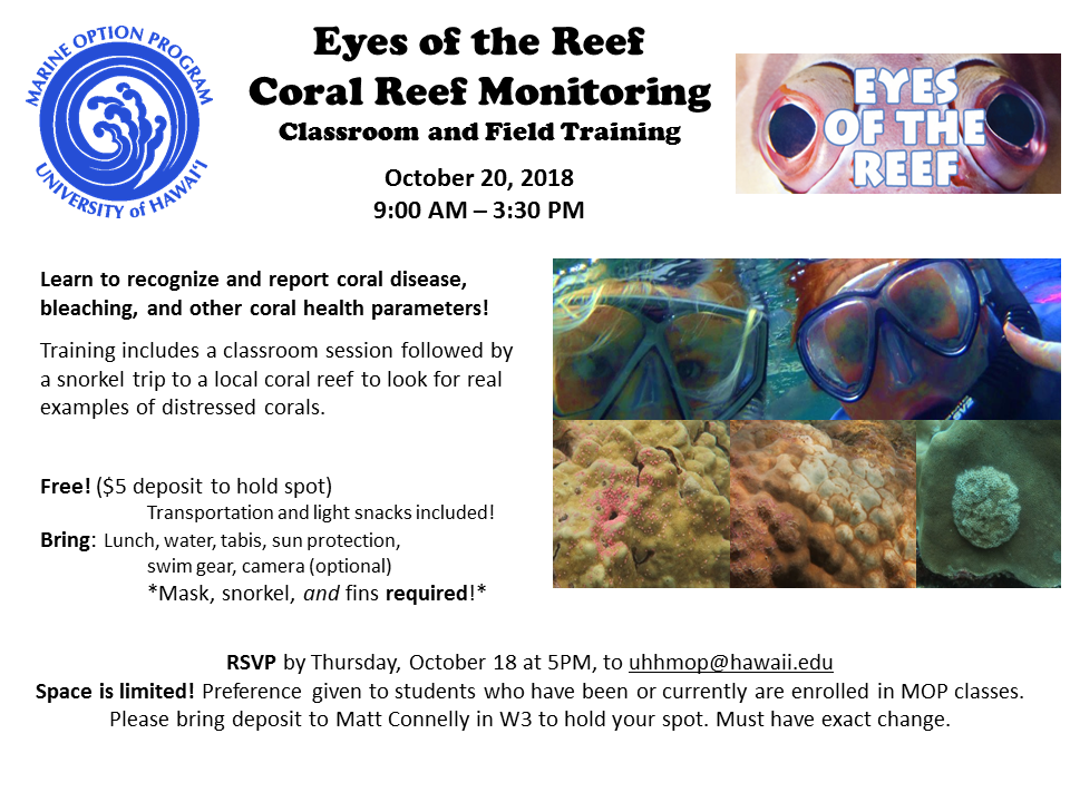 Eyes of the Reef Training Flyer